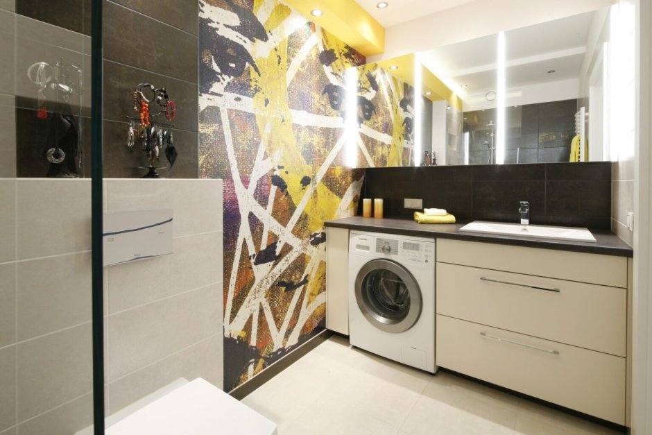 Ванная комната со стиральной машиной