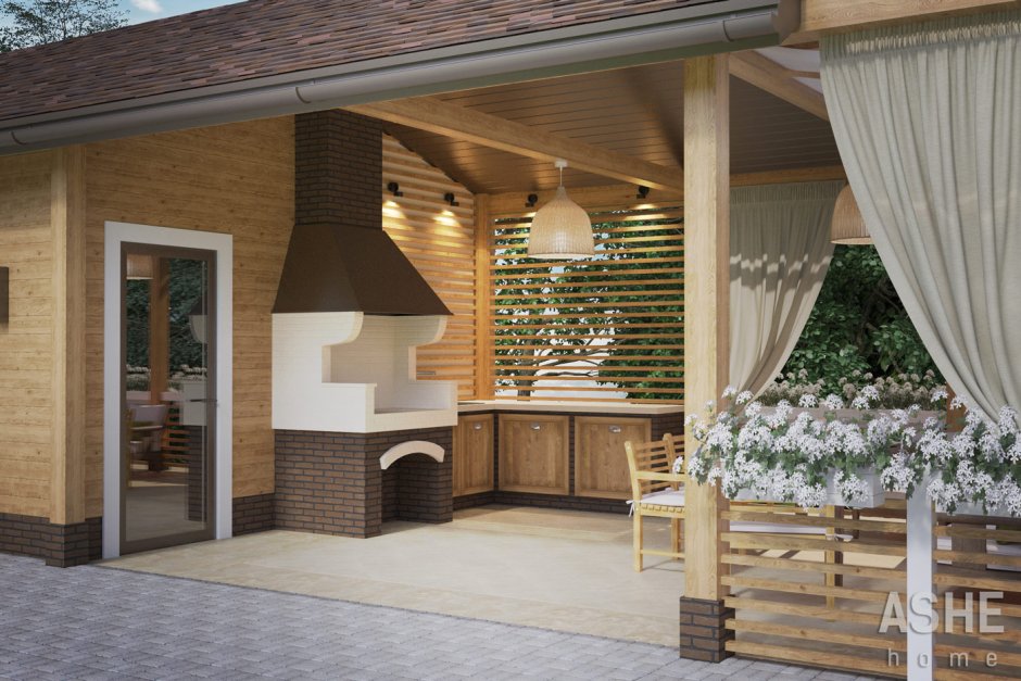 Уличный камин