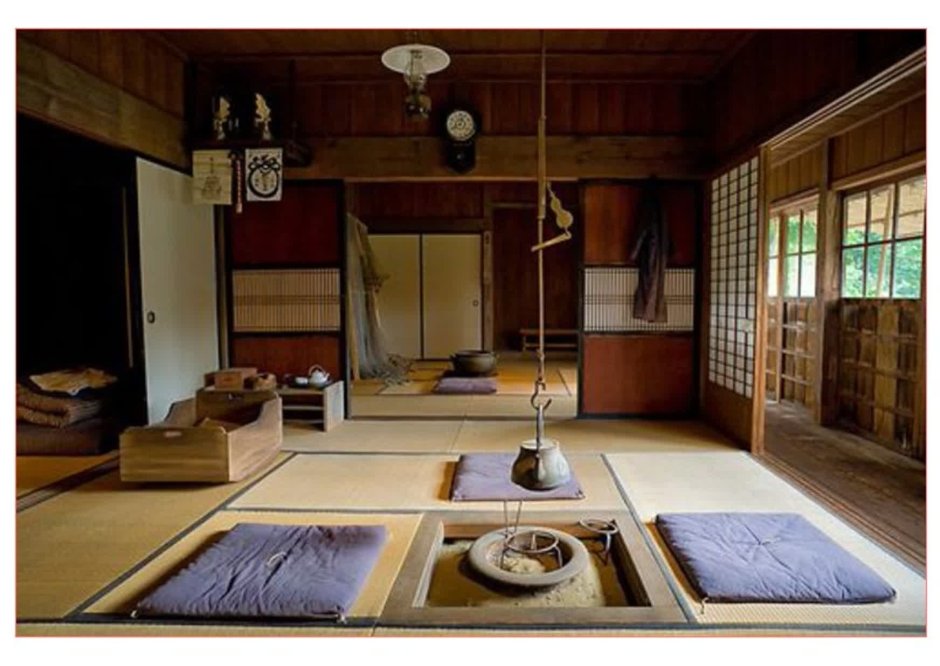 Традиционное японское жилище Минка внутри