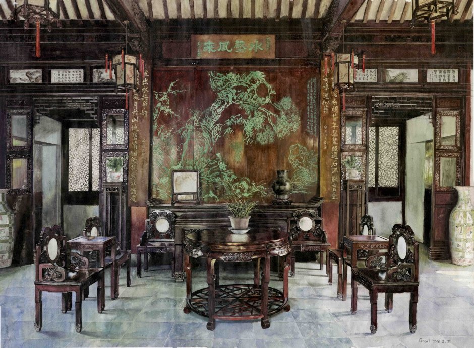 Старинный китайский стиль в интерьере