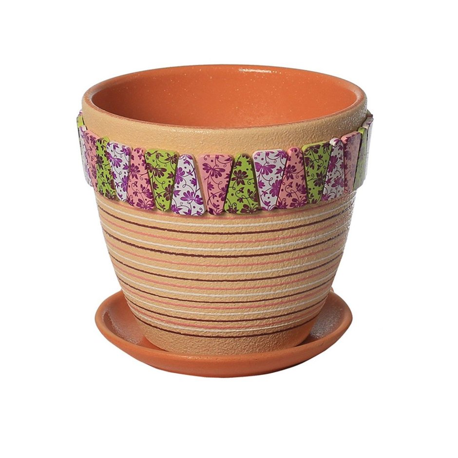 Горшок Deroma vaso d17см глиняный светло-коричневый