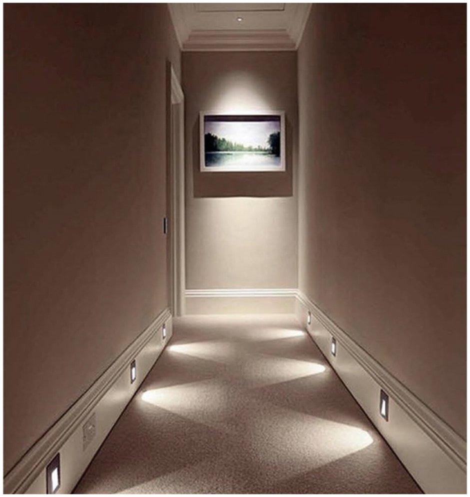 Плинтус с подсветкой напольный