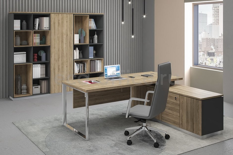 Кабинет руководителя дуб Гладстоун/хром