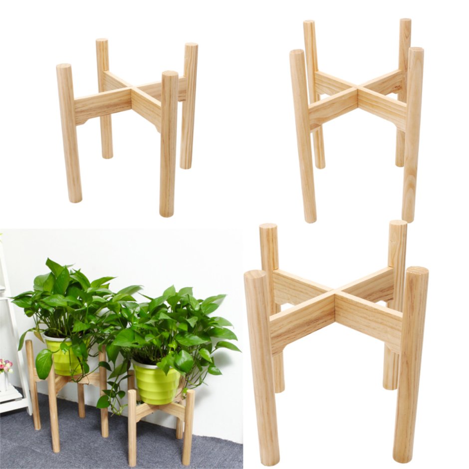 Подставка под кашпо икеа деревянная