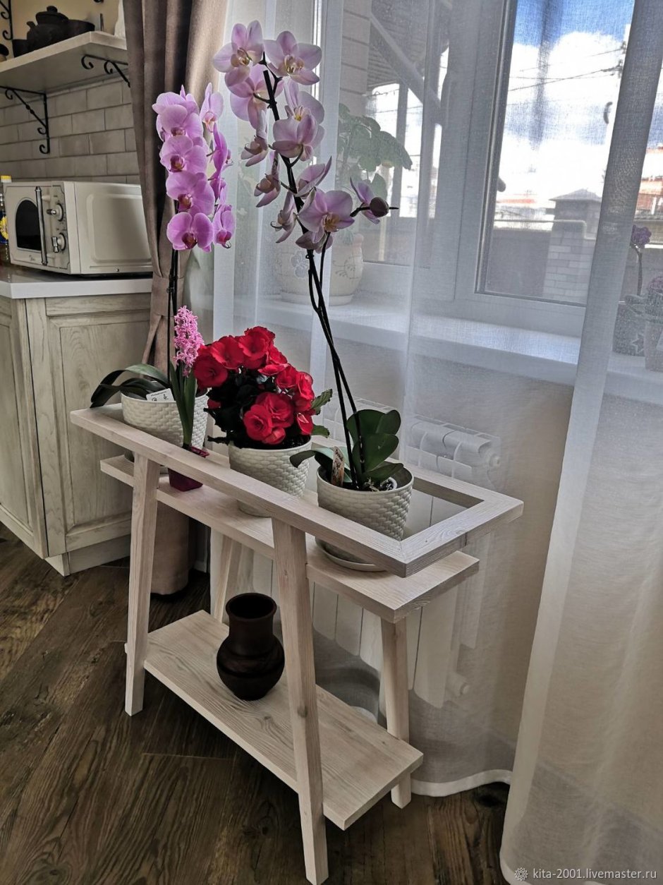 Деревянные горшки для цветов