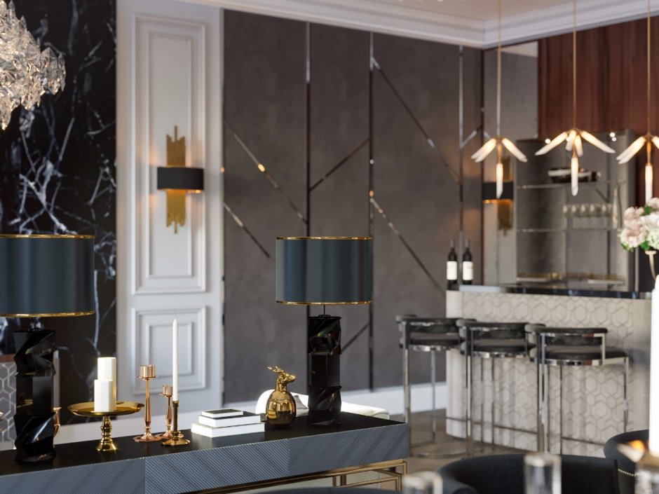 Латунные панели для интерьера