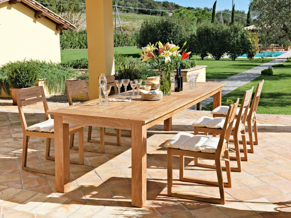 Деревянная Садовая мебель