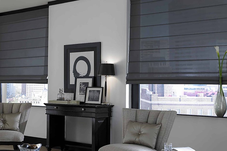 Римская штора черная