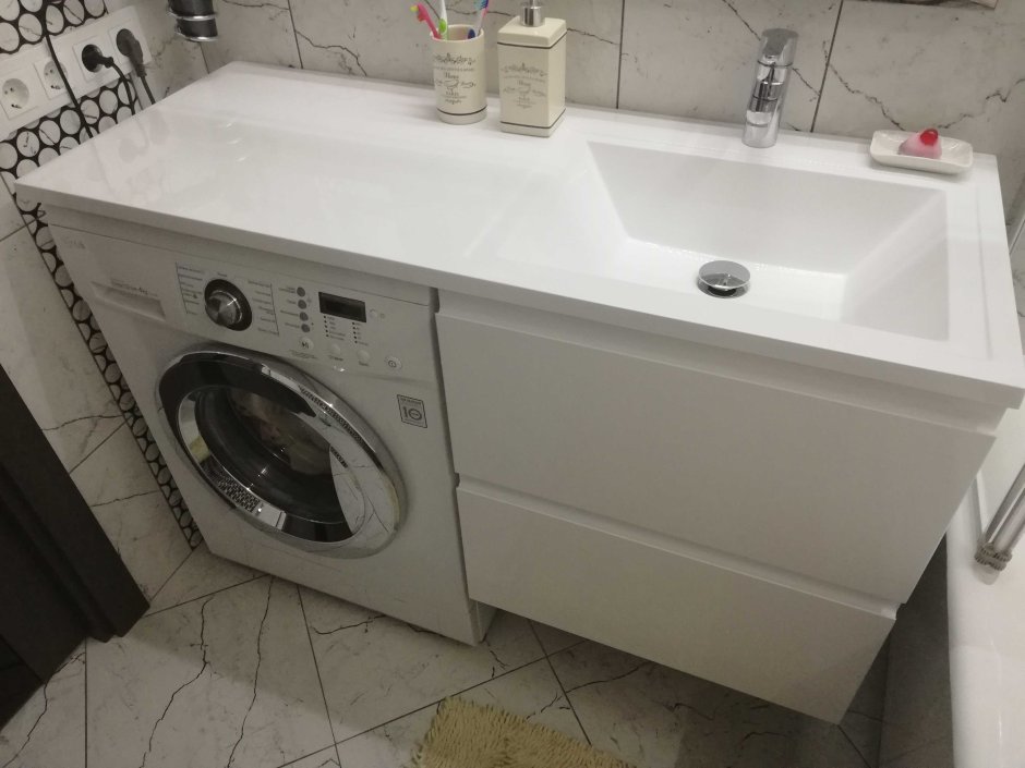 Акванет раковина 120 над стиралкой