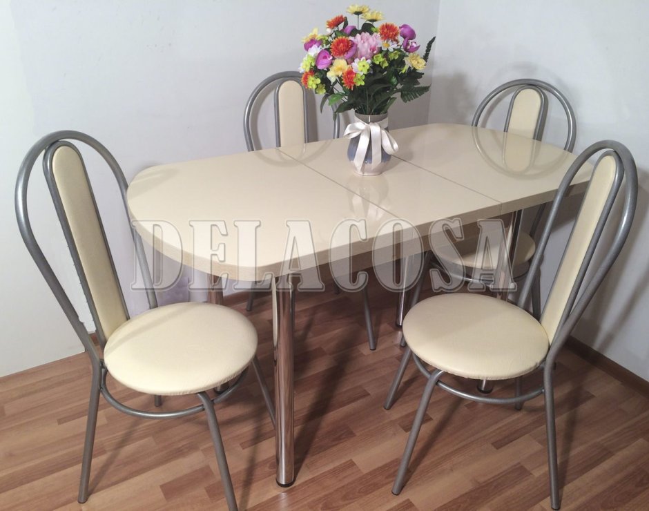 Стол универсальный (раскладной)столешница 32 мм молоко