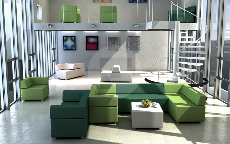 Диван в фойе