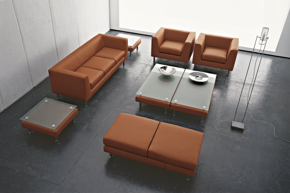 Диван 2хместный для офисов, габ: 1450х850х900мм Райт