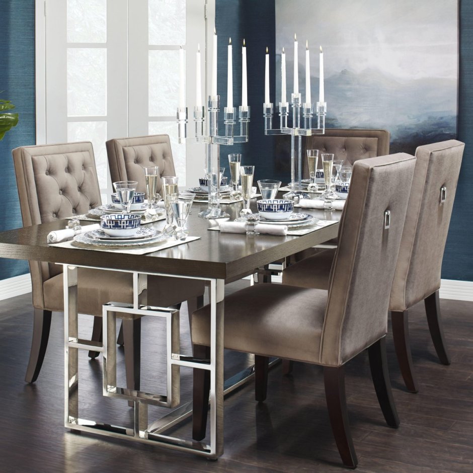 Столовая группа Walnut Dining Table w/6 Chairs