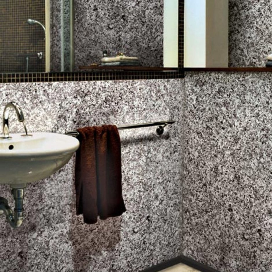 Мраморная штукатурка в ванной