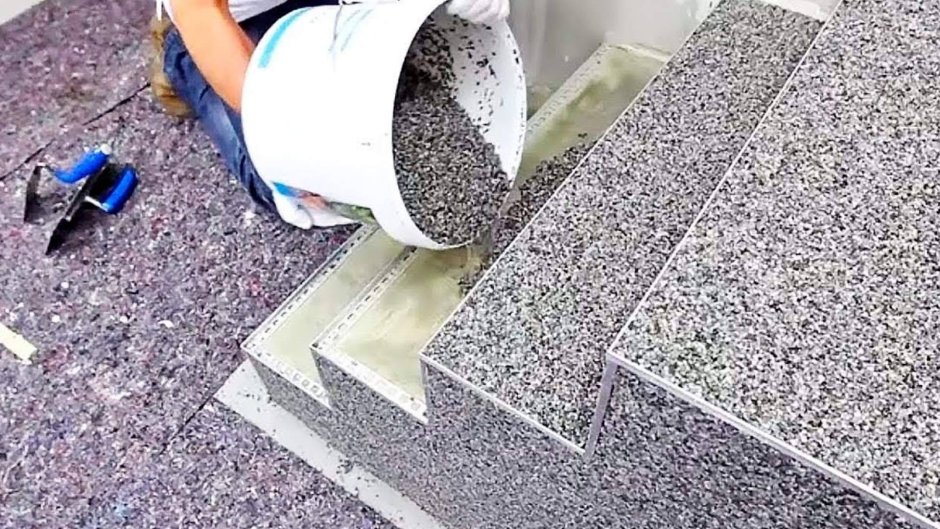 Мраморная крошка для ступеней