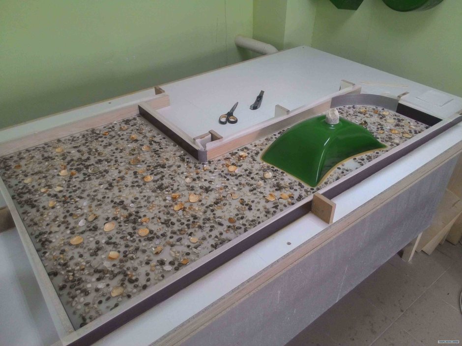 Мраморная крошка с эпоксидной смолой