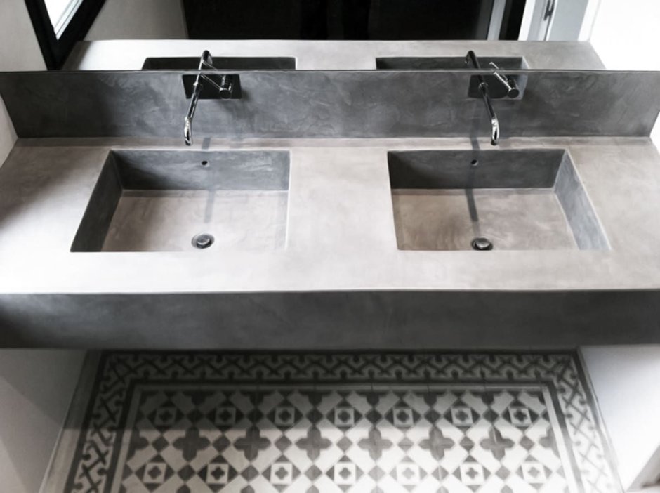 Раковина вабисаби микроцемент