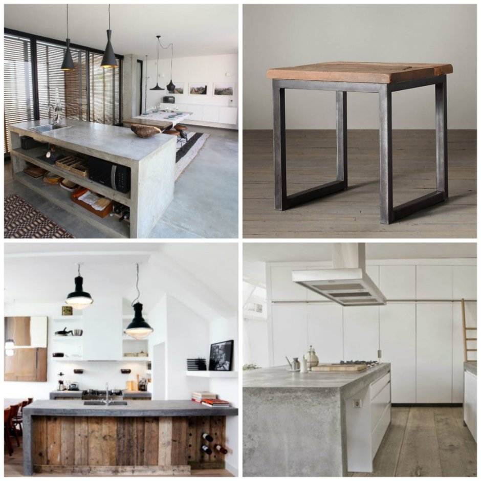 Кухня из микроцемента