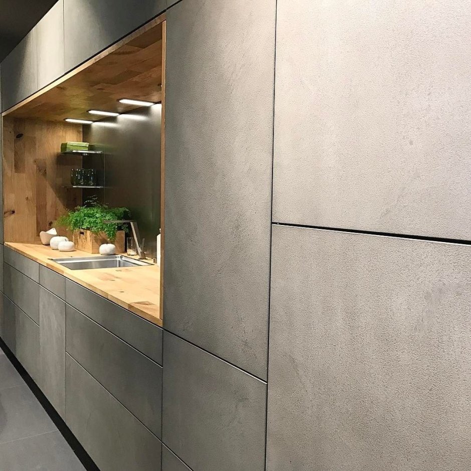 Кухонные фасады под бетон