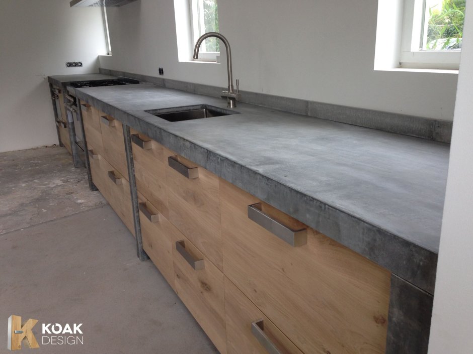 Столешница из шлифованного бетона