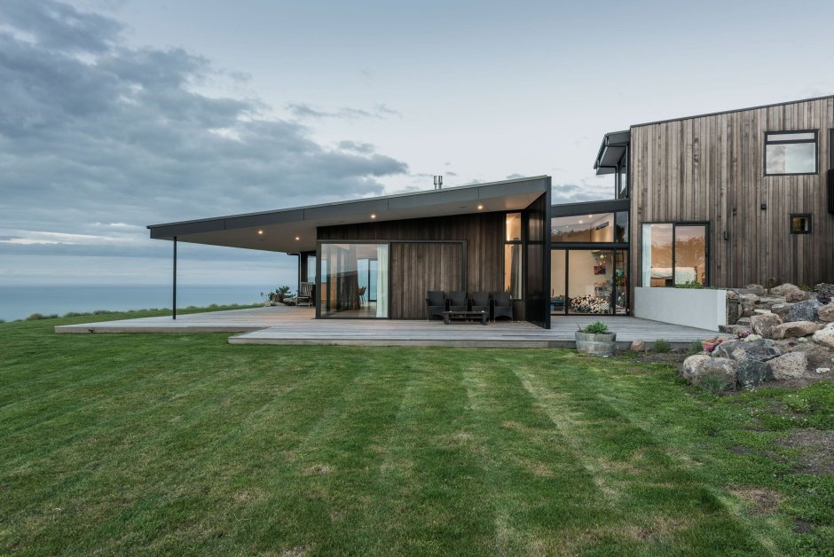 Дом с односкатной крышей Скандинавия проект