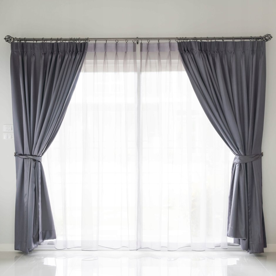 Гардина для штор с люверсами и тюля
