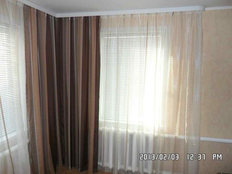 Льняные шторы на люверсах