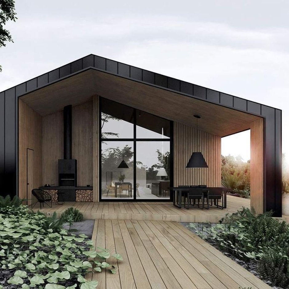 Модульный дом с верандой