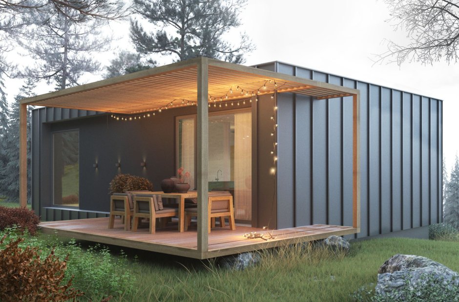 Барнхаус в лесу