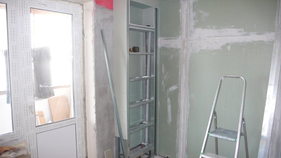 Зашивка труб гипсокартоном