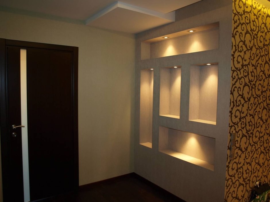 Ниши в стене с подсветкой