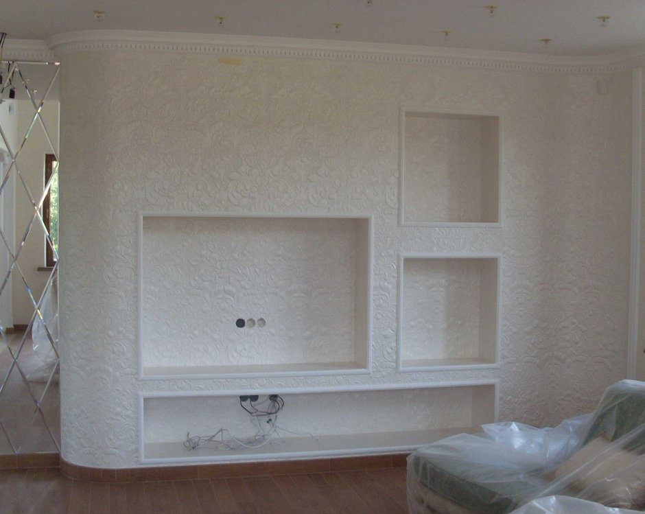 Ниши из гипсокартона под телевизор