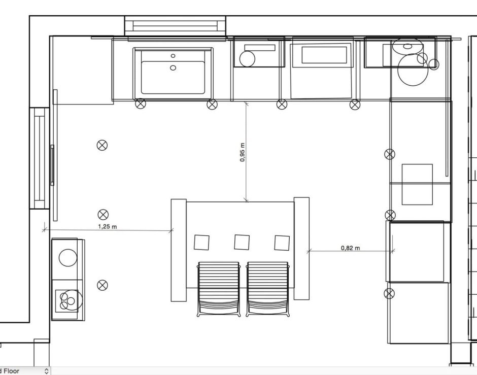 Кухонный остров эргономика