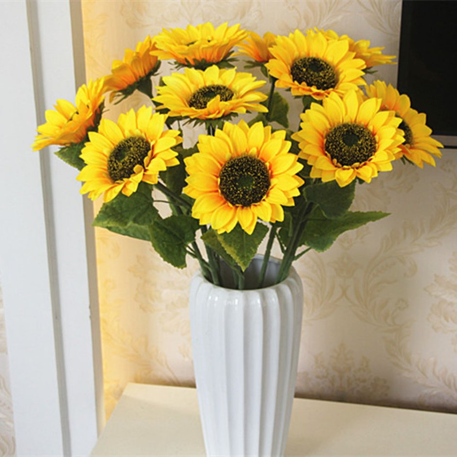 Кухня с подсолнухами интерьер