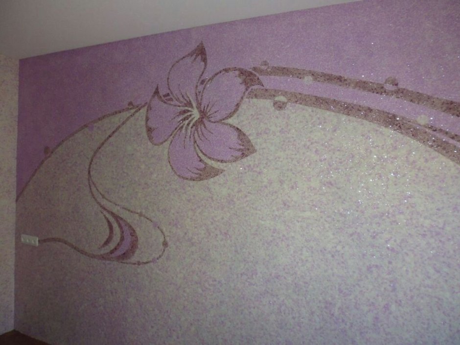 Жидкие обои рисунки на стенах