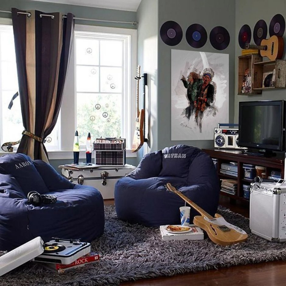 Интерьер в стиле рок