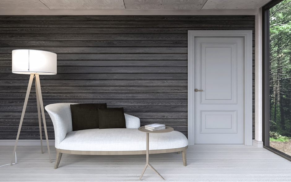 Вагонка в сером цвете