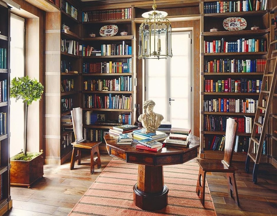 Книжные стеллажи в интерьере