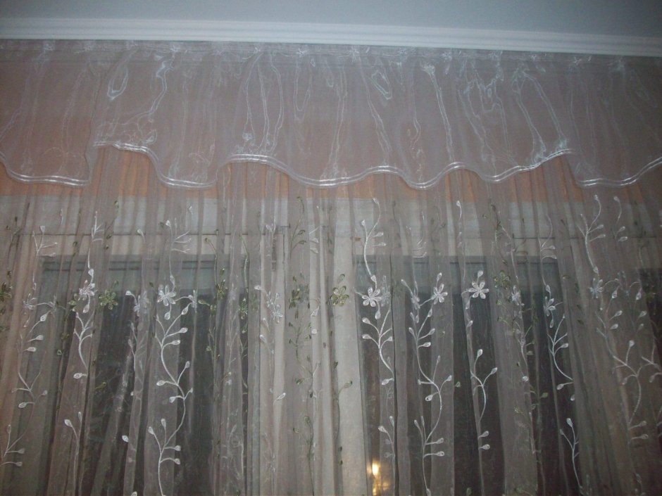 Тюль с подгибом сверху