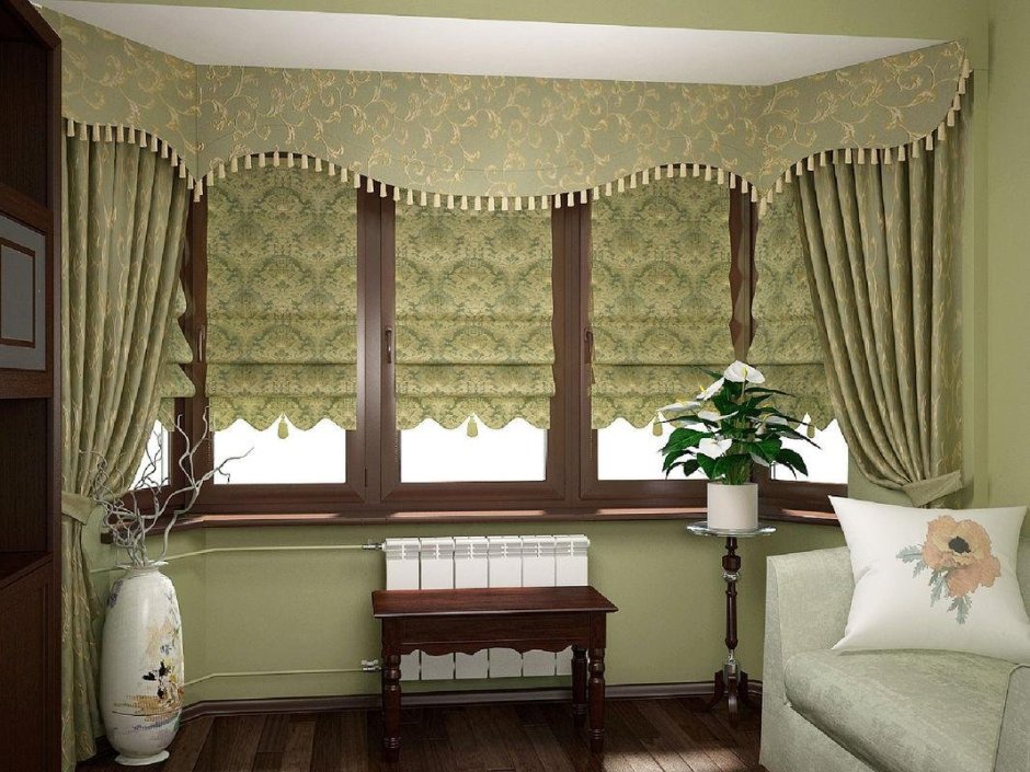 Римская штора с ламбрекеном