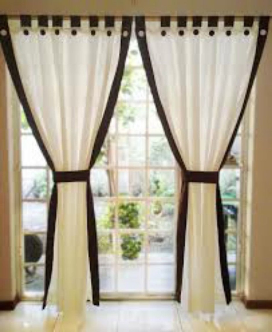 Удлинить шторы декором