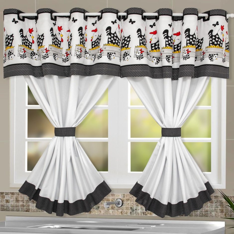 Шторы на кухню Кошкин дом