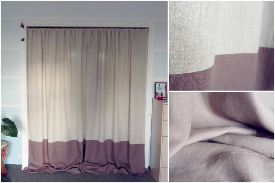 Шторы низ из другой ткани