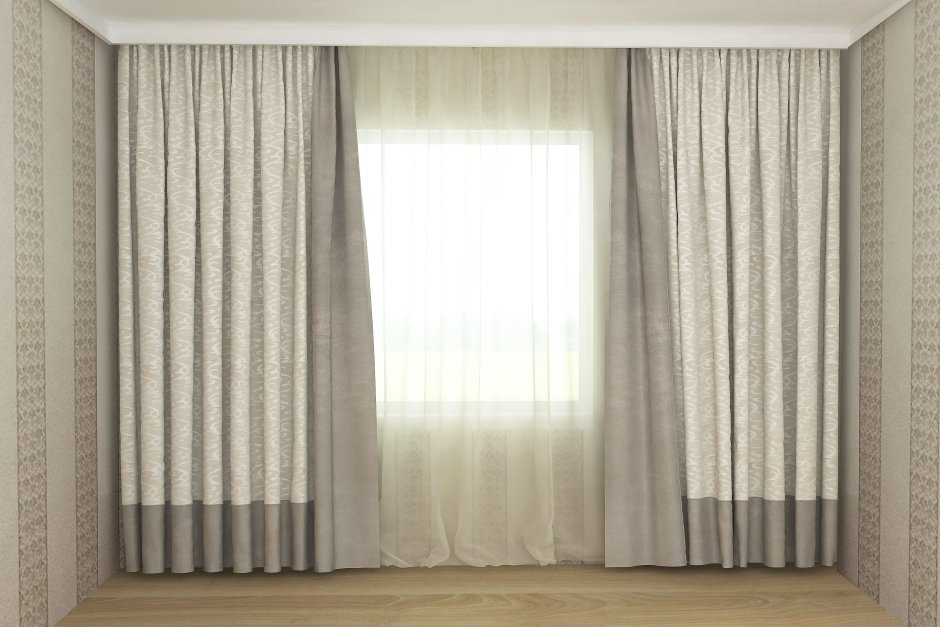 Шторы прямые светлые