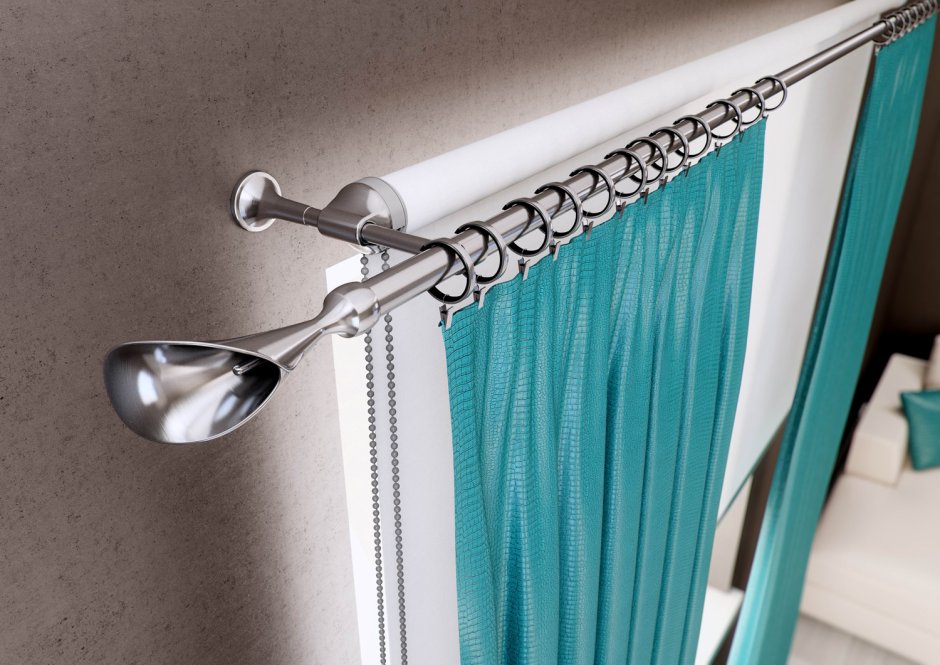 Жалюзи на карнизе для штор