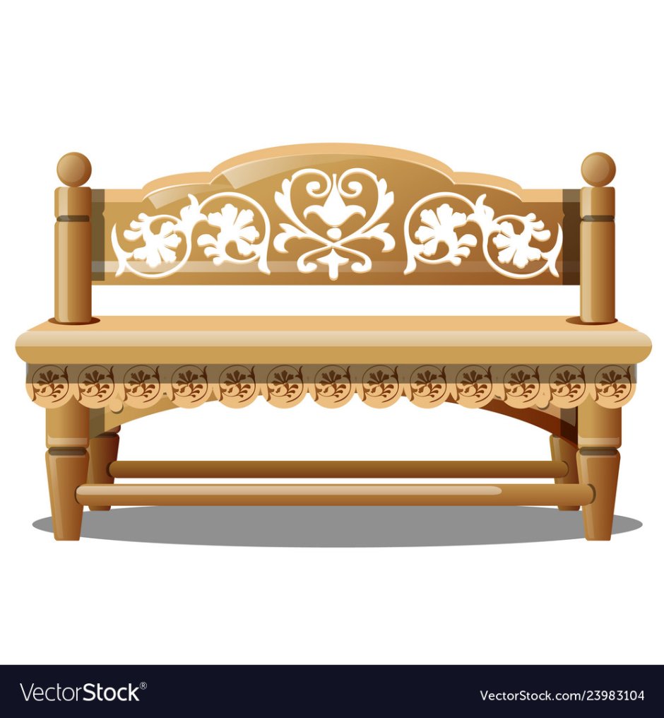 Лавочки с резными спинками