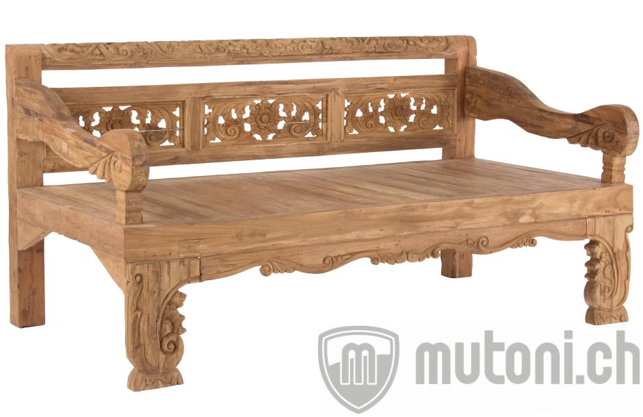 Скамья резная деревянная