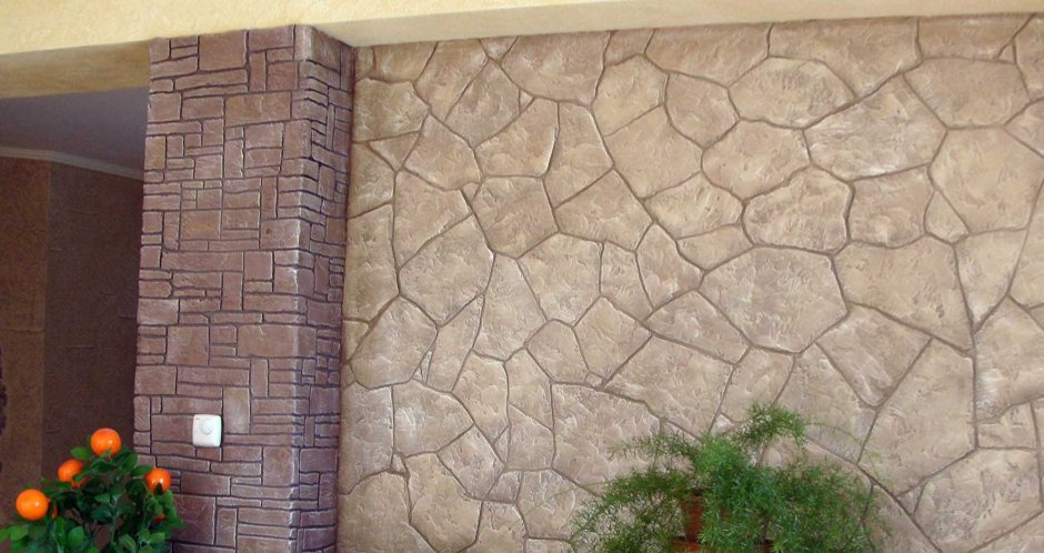 Отделка стен натуральным камнем