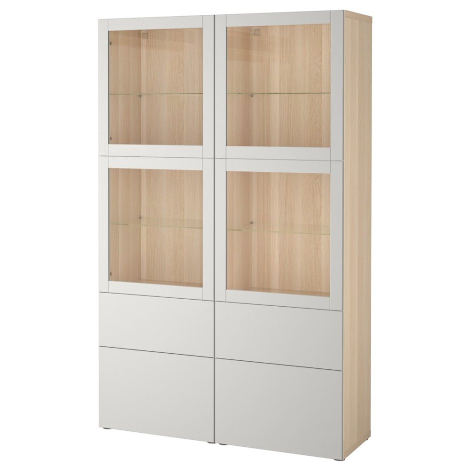 БЕСТО шкаф, под беленый дуб60x40x202 см