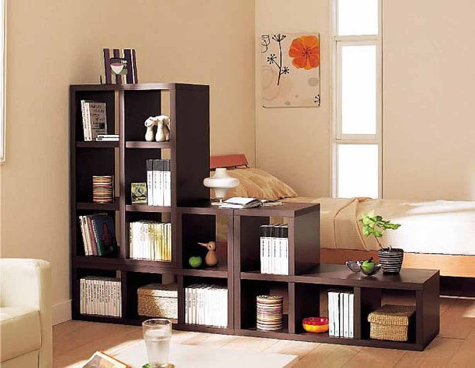 Стенка перегородка с полками